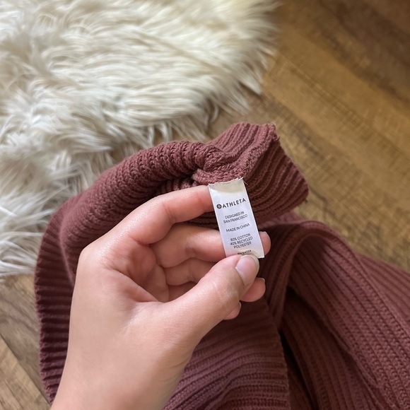 ATHLETA Rockland Knit Sweater In Havana Brown - Picture 6 of 6